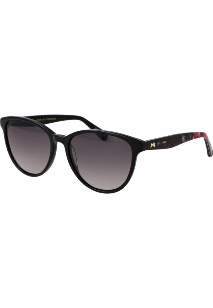 Ted Baker TB1763 Flori 001 glanzend zwart grijs gradiënt zonnebril