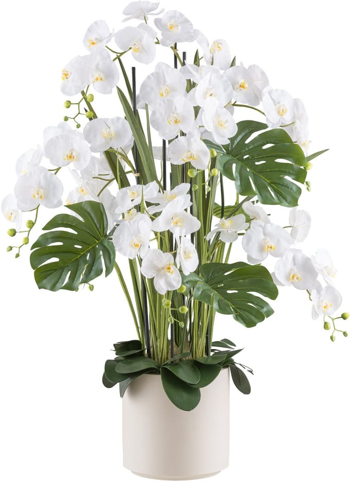 Kopu Phalaenopsis Xl Kunstorchidee 120 cm - Real Touch - Wit