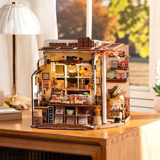 Robotime Rolife Henry's Chocolate - DG174 - Miniatuur - Knutselen - Bouwpakket - Creatief - Modelbouw
