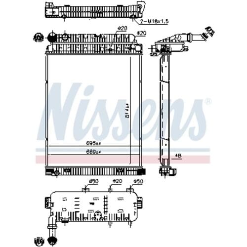 Radiator, motorkoeling NISSENS 62648