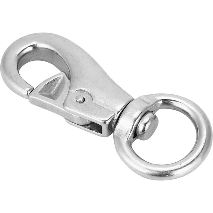 Mousqueton de plongée pivotant en acier inoxydable 304 de 99 mm pour laisses de chien white