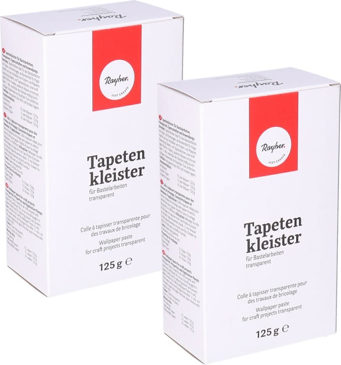 rayher hobby Behangplaksel/ papier mache lijm - 2x - pak 125 gr - knutselen
