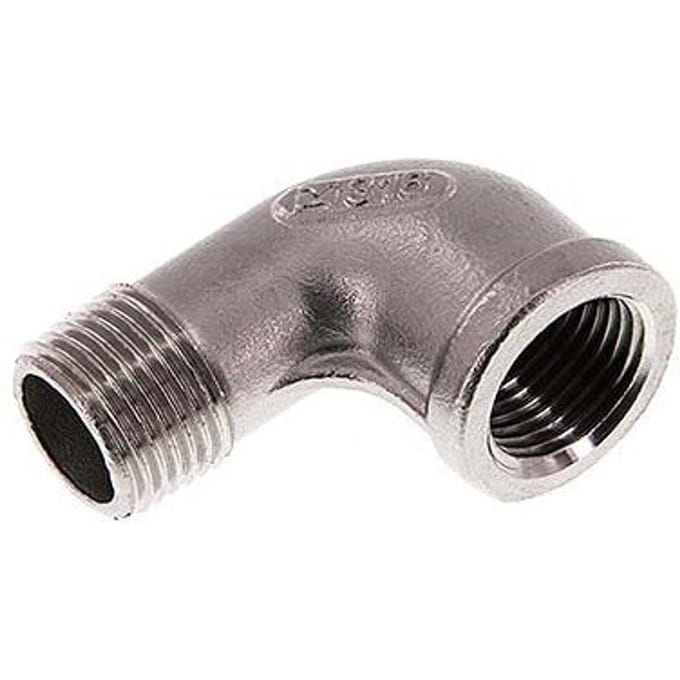 Rp 4'' x R 4'' F/M RVS L-Fitting 90graden 16 Bar - FL2E-FM-SH-400R