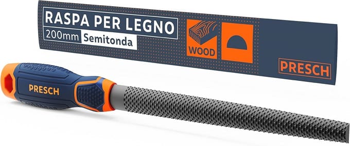 Houten Rasp Halfrond 200 mm - Dubbelzijdige H2 Snede voor Houtbewerking