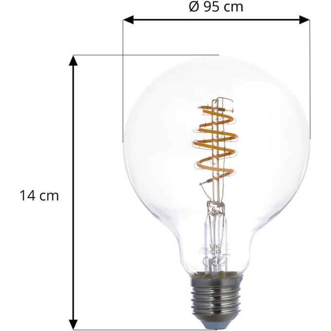 LUUMR Smart LED E27 G95 4,9W helder ZigBee Hue
