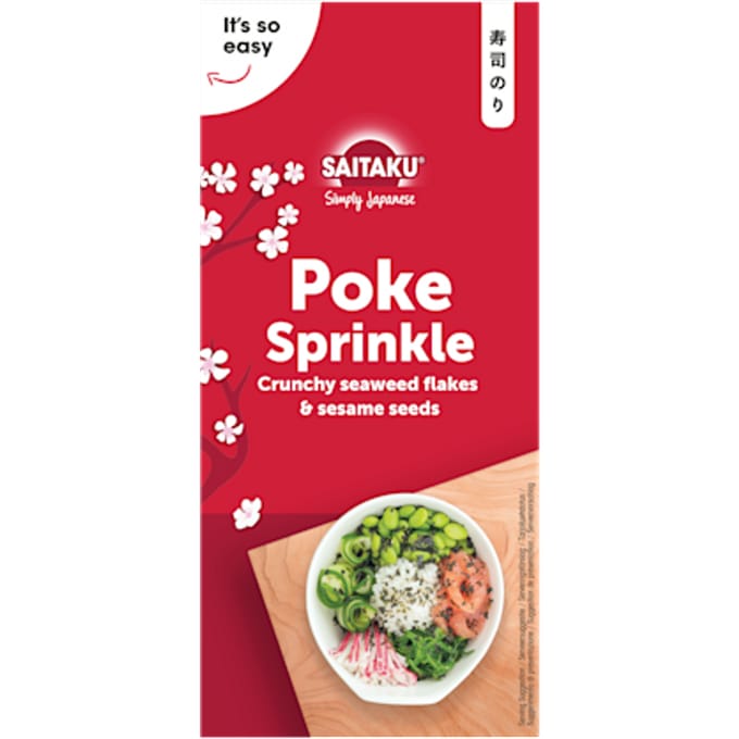 Poke sprinkle crunchy seaweed flakes