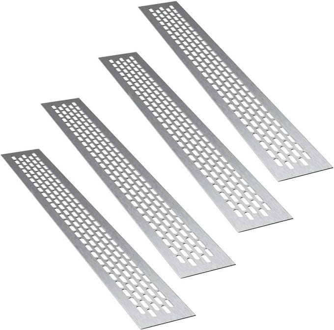 Aluminium Ventilatie Rooster Rechthoekig 80 x 6 cm Inox