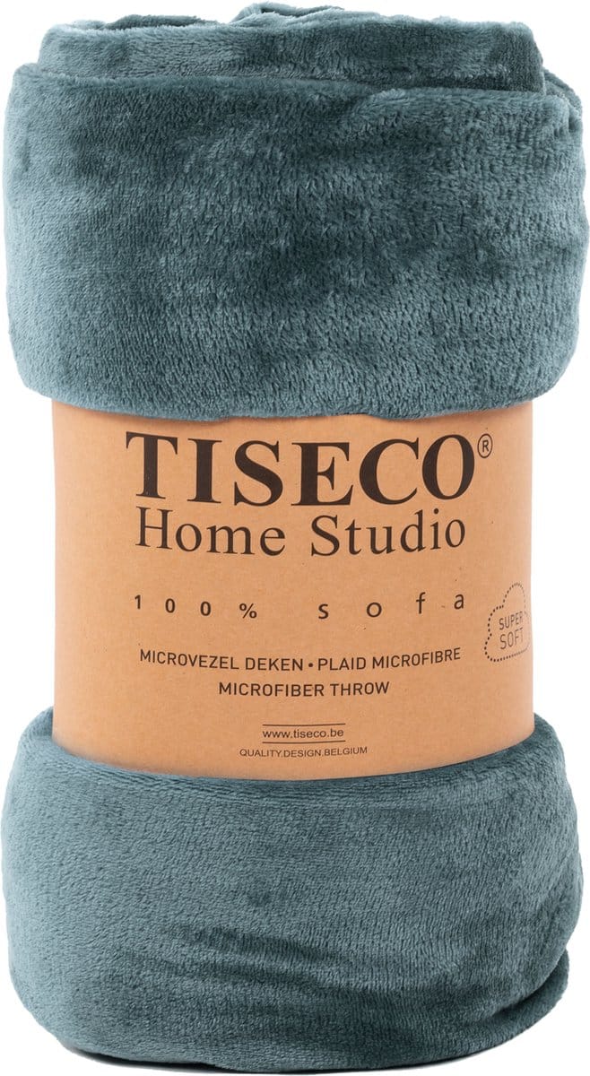 Tiseco Home Studio - Plaid COSY - microflannel - 220 g/m² - 240x220 cm - Blue fusion