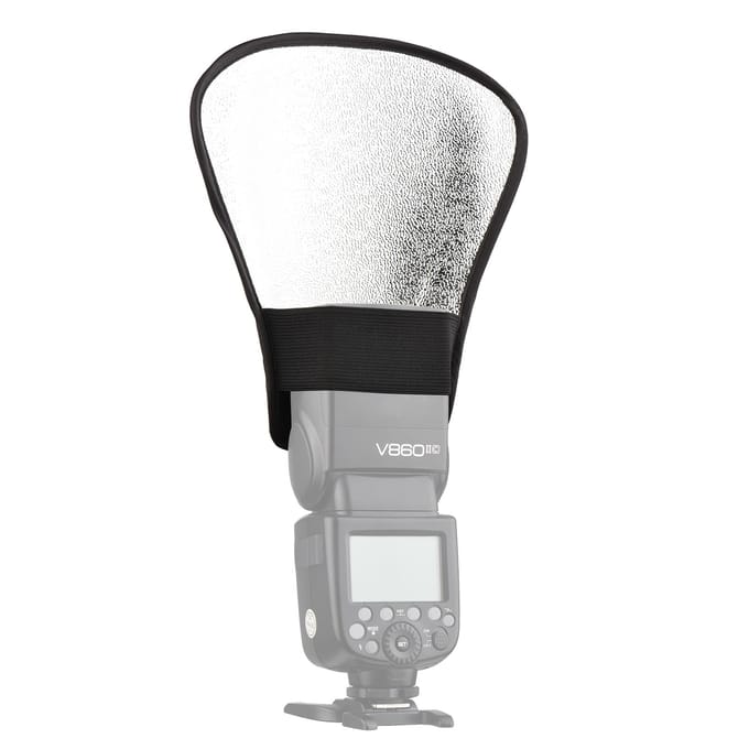 Draagbare universele cameraflitsreflector Speedlite Bounce Diffuser Board met zilver en wit black
