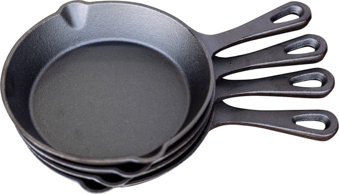 Keij Kamado Gietijzeren pan set 4 stuks