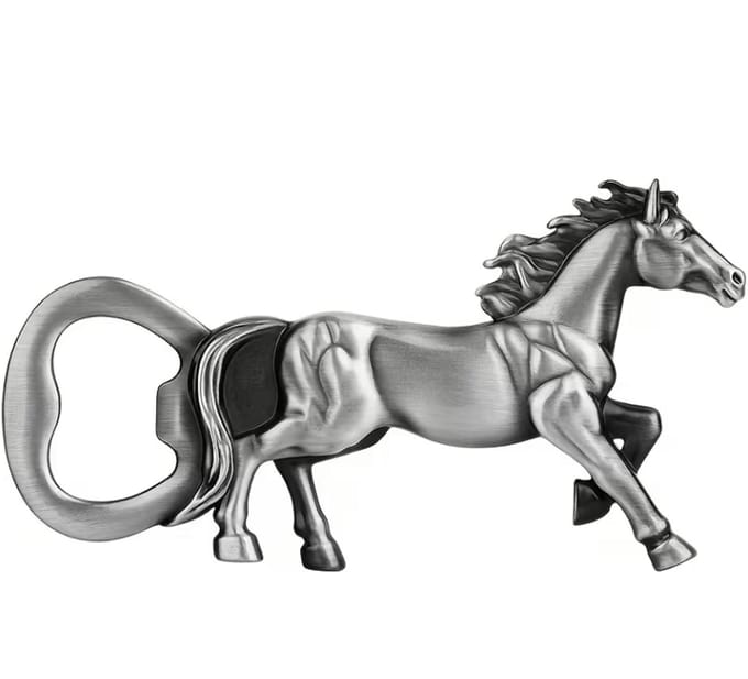 Flessenopener paard zilver