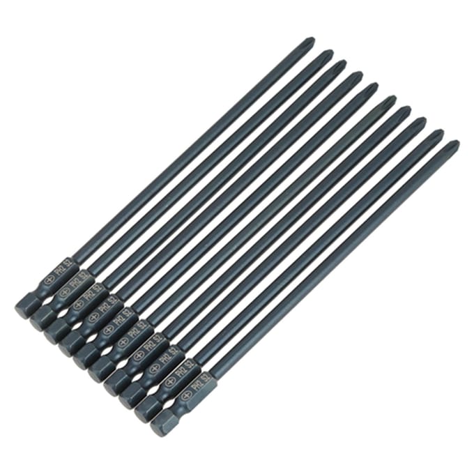 10 stuks S2 Staal Kruiskop PH2 Schroevendraaier Bits Set 1/4 inch Zeskant Schacht 150mm Gereedschap