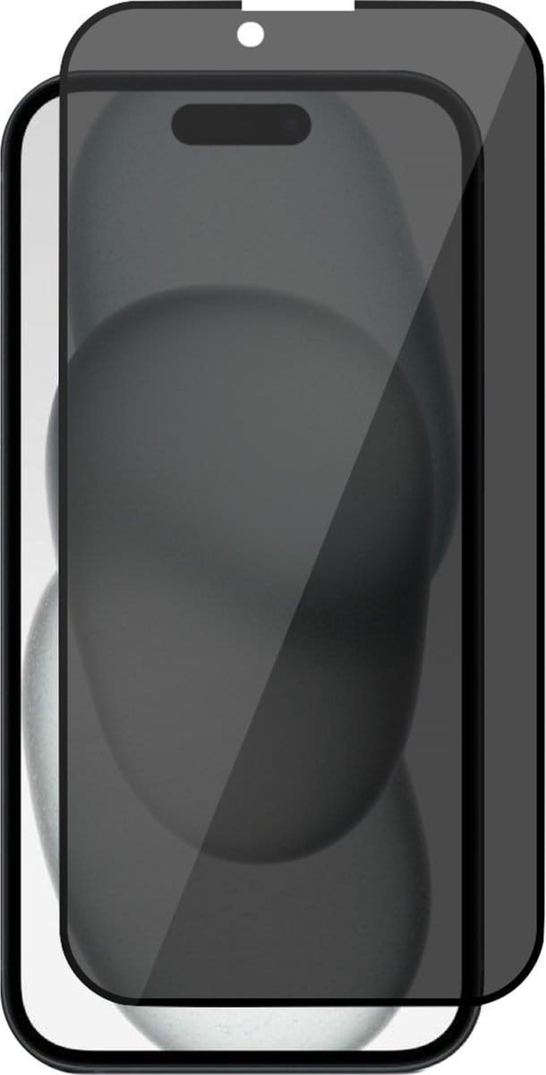 Privacy Screenprotector geschikt voor iPhone 15 - Glas Screen Protector FullGuard