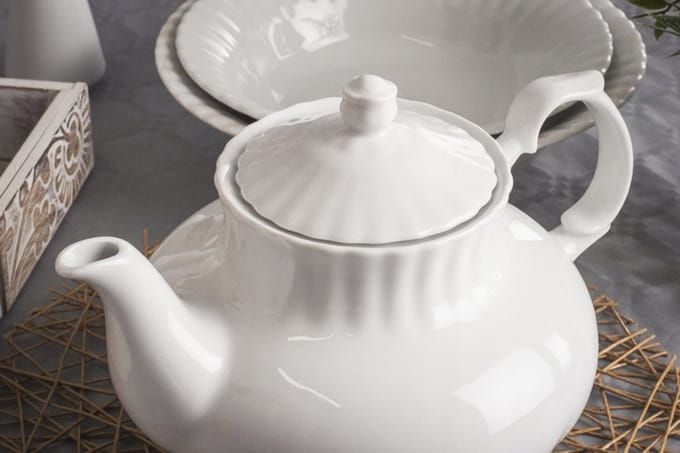 Porseleinen Theepot Iwona C000 Wit 1.6L