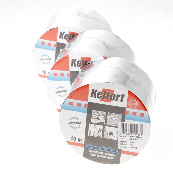 Kelfort Bitumenkimband aluminiumkleurig