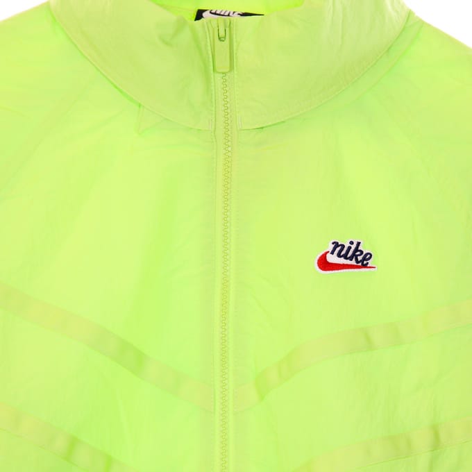 Pull-on windjack voor heren M Sportswear Heritage Windrunner Lnd jack met capuchon en halve rits Key Lime