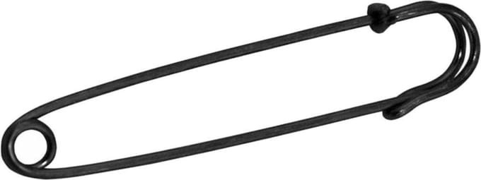Fako Bijoux® - Sierspeld - Sjaalspeld - Vestsluiting - Vestspeld - Veiligheidsspeld - Classic - 75mm - Antraciet
