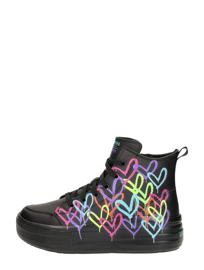 Skechers Hyperlift - Love Daze Meisjes Sneakers - Zwart/Multicolour