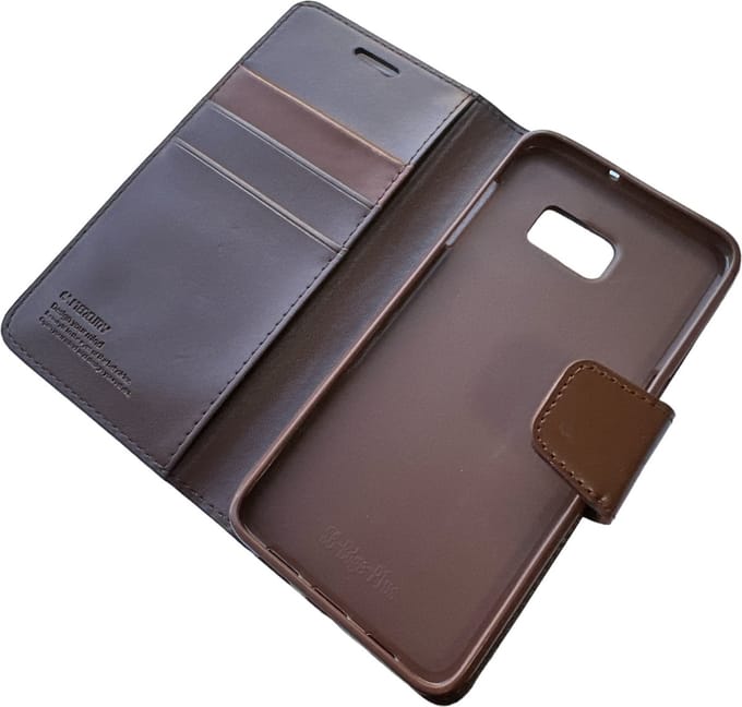 Portemonnee Book Case Hoesje Geschikt voor: Samsung Galaxy S6 Edge - Bruin