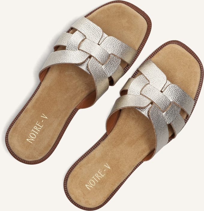 Notre-V 22730 Slippers - Dames - Goudkleurig - Maat 36