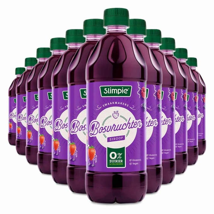 Slimpie Siroop Bosvruchten - 12 x 650 ml - Voordeelverpakking