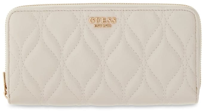 GUESS portemonnee Maxine SLG Zip Around Wallet Cream White crème