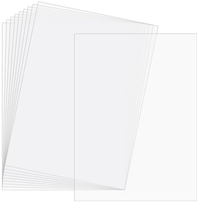Kunststof Platen - Styreen PVC - Modelbouw Hobby - Flexibel Transparant - A4 Formaat 0.1cm - Helder