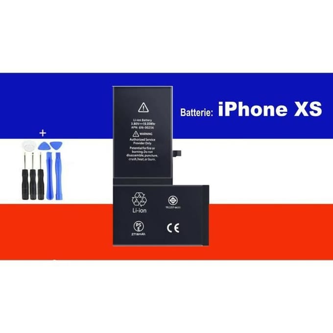NIEUWE INTERNE BATTERIJ 0 CYCLUS VOOR IPHONE XS + Gereedschap + Plakstrip