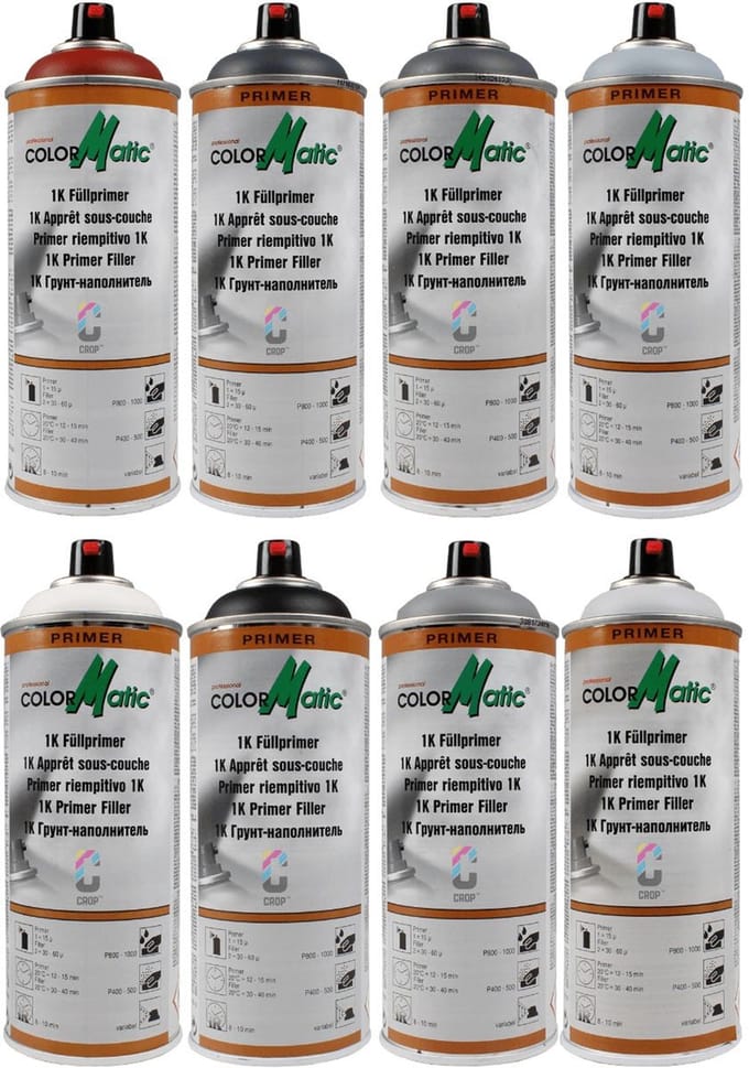 Colormatic 1K Primer Filler in Spuitbus LICHT GRIJS (HG2)