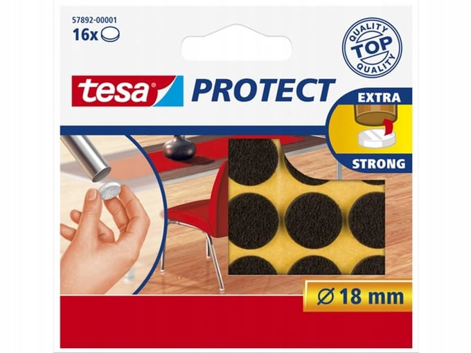 Tesa Protect Serie - Ronde Filtschijven - 18mm - Bruin - Zelfklevend