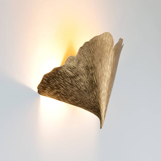 Holländer Wandlamp Ginkgo Tre in goud