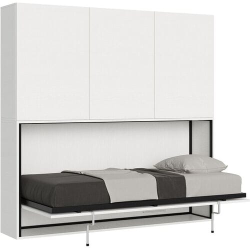 ITAMOBY Horizontaal Kando eenpersoons opklapbed samenstelling D eiken wit
