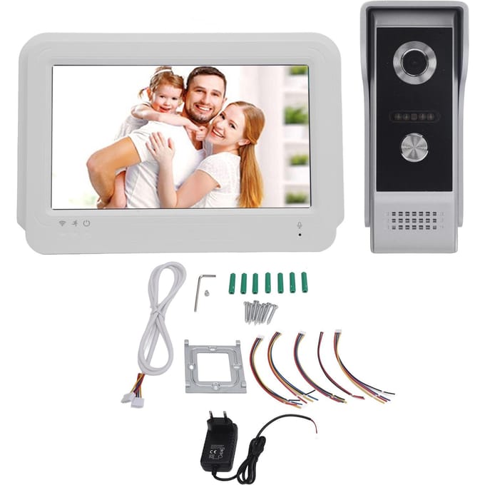 Système d'interphone vidéo avec écran tactile de 7 pouces, étanche, détection de mouvement, vision nocturne, bidirectionnel