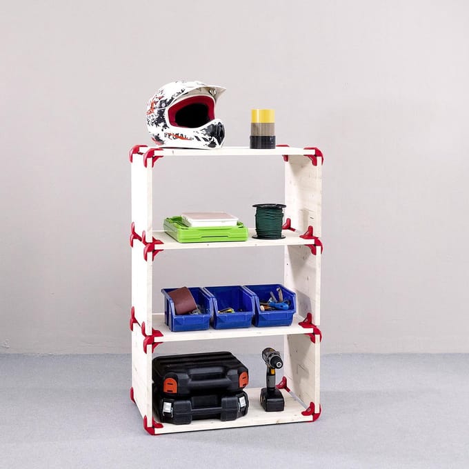 Playwood - Paneelverbinder - Meubelmontagesysteem - Rood