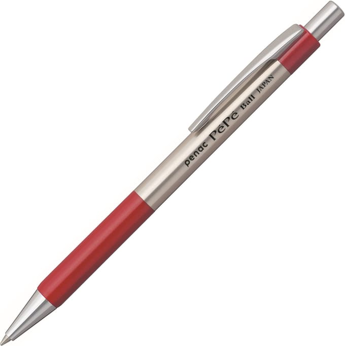Penac Balpen Pépé - 0.7mm - Robijn Rood - Blauwe Inkt