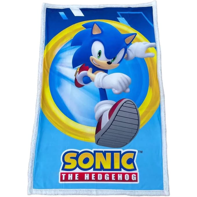 Sherpa-deken voor kinderen Homadict Sonic The Hedgehog