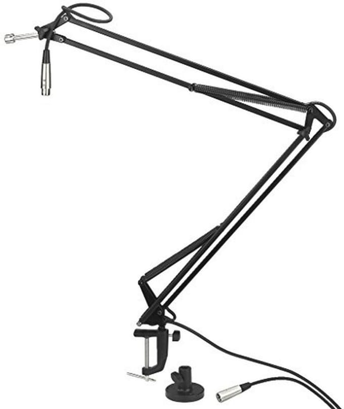 MONACOR MS-15 23.5380 Tafelsteun Swivel Arm Microfoon Statief Zwart