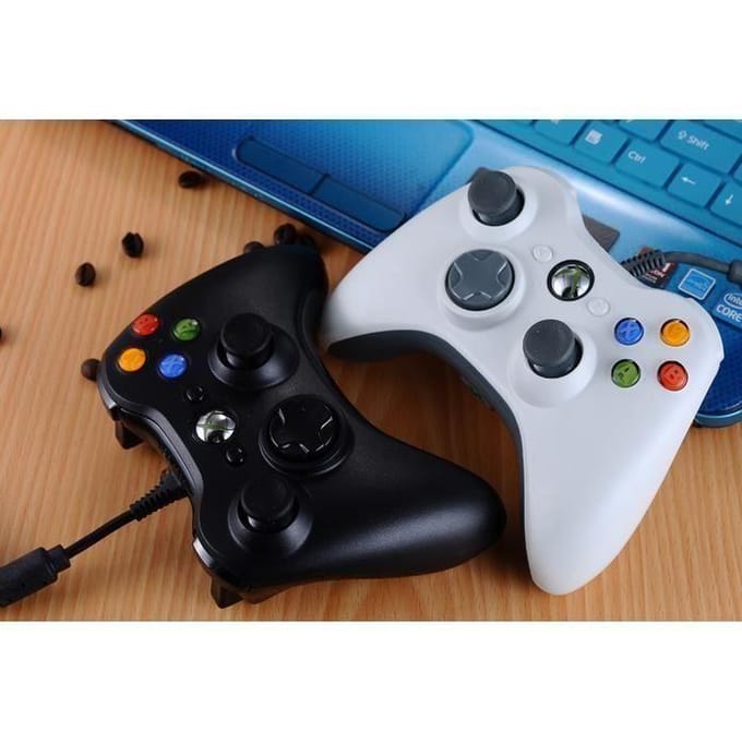 BLANC/Manette de Jeu Filaire Xbox pour PC &amp; Xbox 360 wit