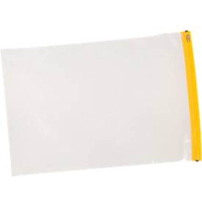 Planbeschermhoes Eichner, gele schuifsluiting, polyethyleen transparant, formaat A2
