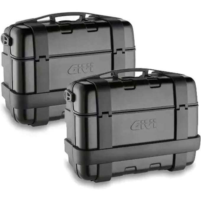 Paar zijkoffers Givi Monokey Trekker black line 46 L
