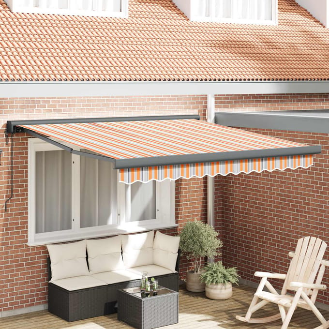 vidaXL - Uitschuifbare - luifel - Meerkleurig - 300 - x - 250 - x - 165 - cm