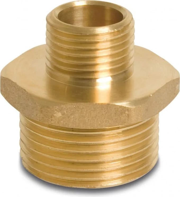 BOSTA Nr. 245 - Messing verloopnippel 3/4x1/2