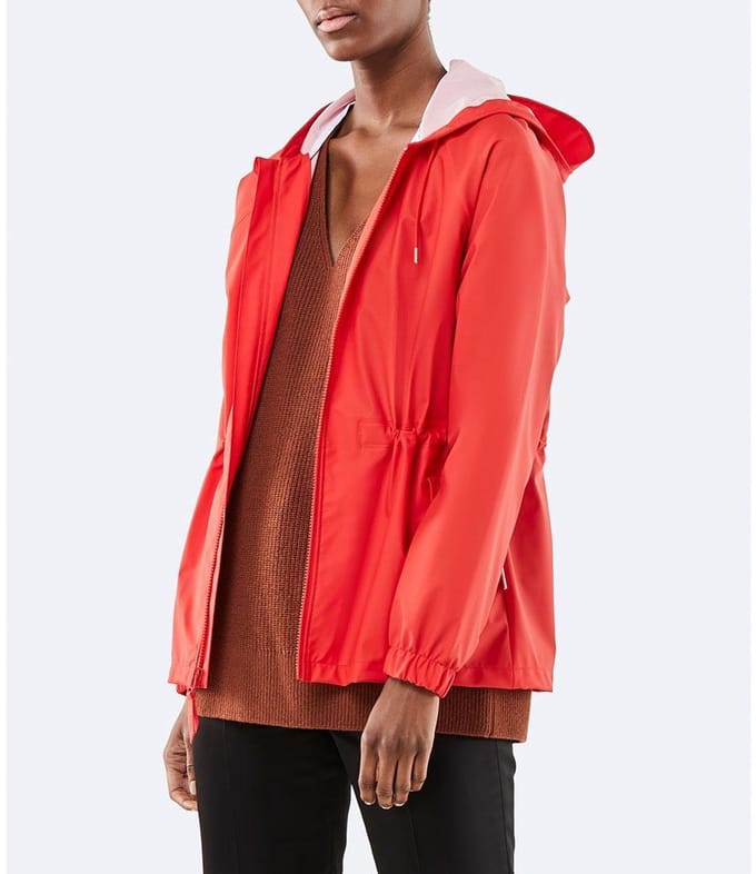 Rains - Maat XXS - W Jacket 1268 Regenjas Vrouwen - Rood