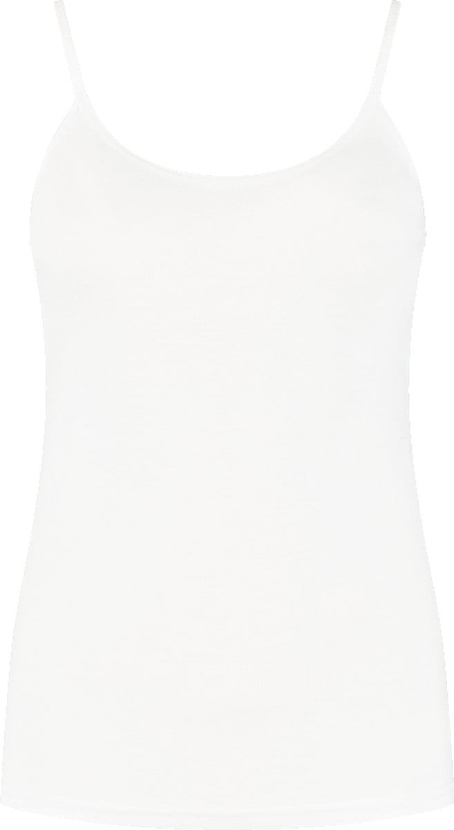 Boru Bamboo - Dames Singlet - Wit - M - Bamboe Hemd - Spaghettibandjes - Ademend - Anti-Bacterieel - 2324