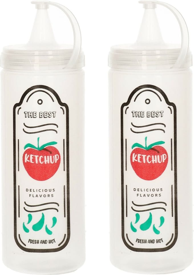 Concorde Saus knijpfles Ketchup - 2x - American Diner - 700 ml/70 cl/0,7 liter - kunststof