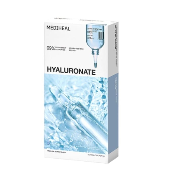 Mediheal Essential Hyaluronic Acid Mask 10-Pack Diepe Hydratatie & Hydraterend Sheet Masker white