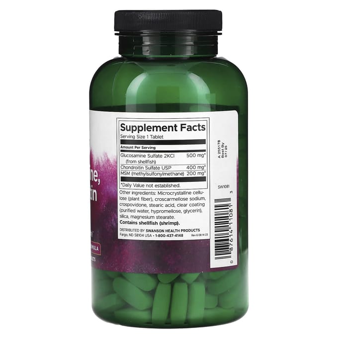 Glucosamine, Chondroïtine en MSM, 240 Tabletten
