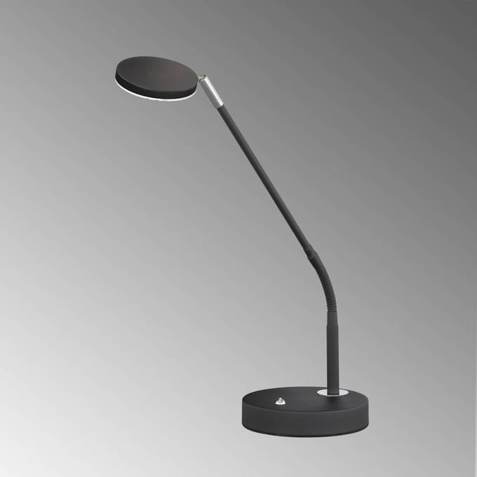 FH Lighting LED tafellamp Lunia, dimbaar, zandzwart