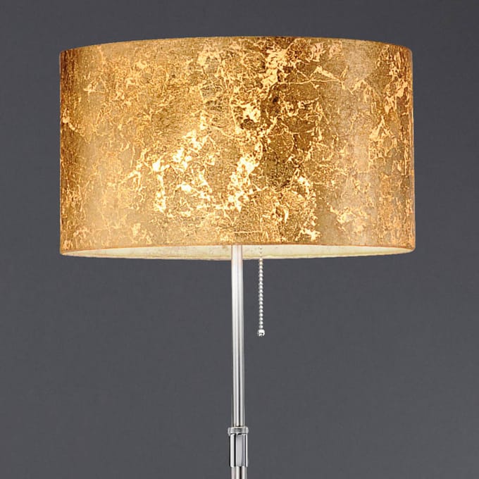 Hufnagel Vloerlamp Alea Loop met bladgoud afwerking