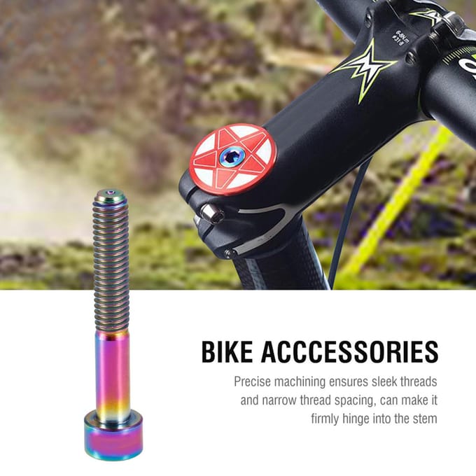 1 stuks Titanium Fiets Headset Stuurpen M6 Schroefdraad Bout 30 35 40 50 Lang Schroef Fiets Accessoire M6x40